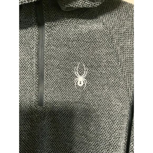 Spyder Speed Stretch Hooded Waffle Fleece Jacket Charcoal Gray - NWT - Picture 5 of 6